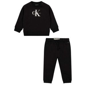 Calvin Klein Baby Monogram Sweatshirt & Jogging Bottoms Set / Black